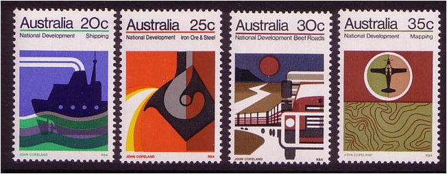 Australia 1973 National Development Stamps. SG602-SG607.