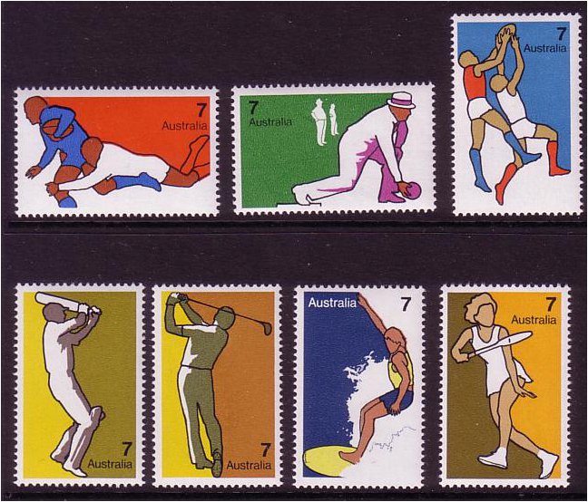 Australia 1974 Non-Olympic Sports Stamps. SG569-SG575.