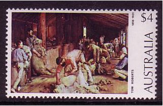 Australia 1974 "Shearing the Rams" Stamp. SG566a.
