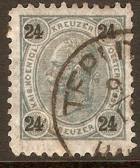 Austria 1890 24k Grey-blue. SG87.