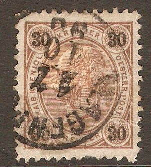 Austria 1890 30k Brown. SG88.