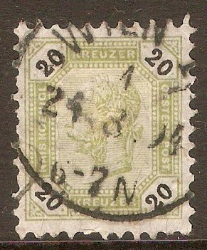 Austria 1891 20k Green. SG92.