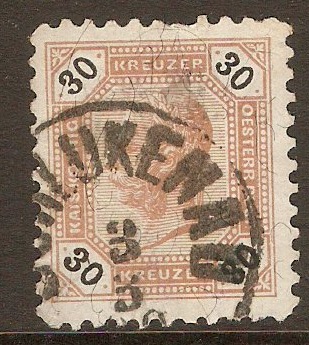 Austria 1891 30k Brown. SG94.