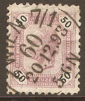 Austria 1891 50k Mauve. SG94.