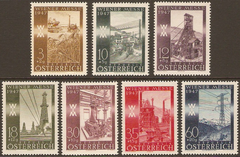 Austria 1947 Vienna Fair Fund Set. SG1009-SG1016.