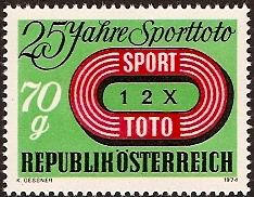 Austria 1974 Anniversary of Football Pools. SG1721.