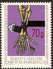Austria 1975 Seatbelt Campaign Stamp. SG1732.