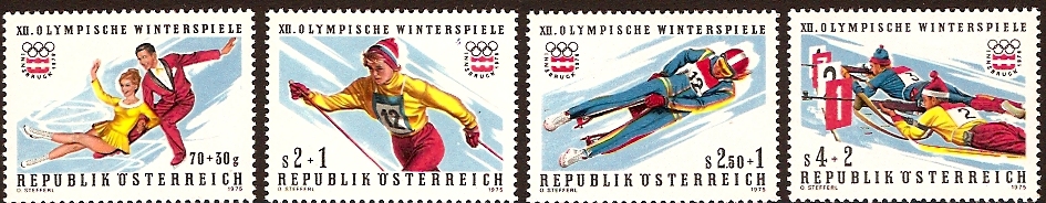 Austria 1975 Winter Olympics Set. SG1747-SG1750.