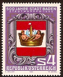 Austria 1980 Baden Anniversary. SG1861.