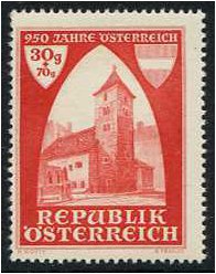 Austria 1946 30g.+70g. Scarlet. SG991.