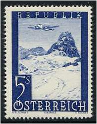 Austria 1947 5s. Ultramarine Air Stamp. SG1022.