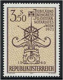 Austria 1971 Notarial Statute Congress Stamp. SG1612.