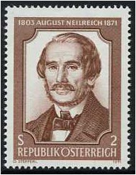 Austria 1971 August Neilreich Stamp. SG1614.