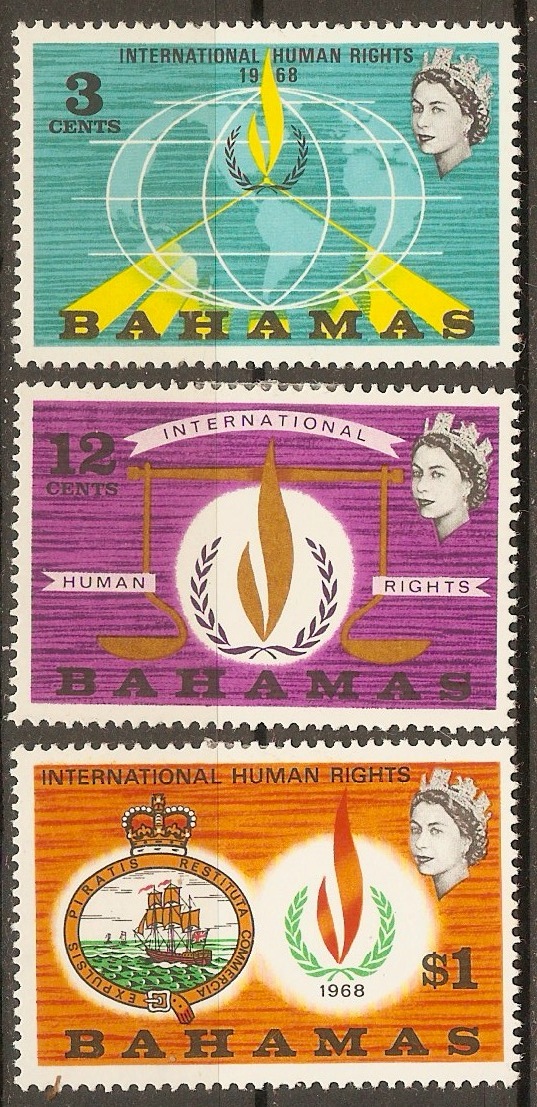 Bahamas 1968 Human Rights Year set. SG312-SG314.
