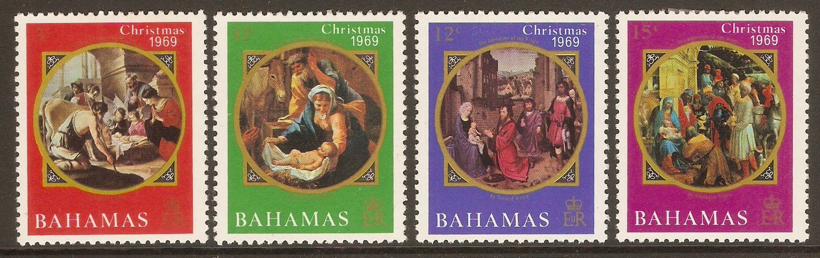 Bahamas 1969 Christmas set. SG338-SG341.