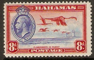Bahamas 1935 8d Ultramarine and scarlet. SG145.