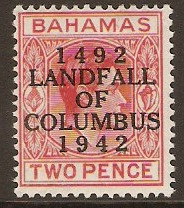 Bahamas 1942 2d Scarlet. SG165.
