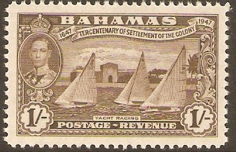 Bahamas 1948 1s Sepia. SG188.