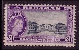 Bahamas 1954 1 Slate-Black & Violet. SG216.