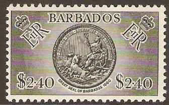 Barbados 1953 $2.40 Black. SG301.