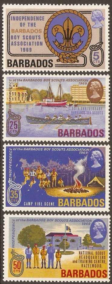 Barbados 1969 Scouts Set. SG393-SG396.