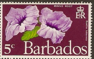Barbados 1970 5c Flowers Series. SG420.