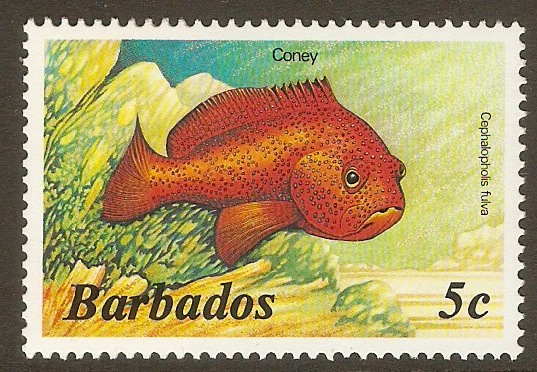 Barbados 1985 5c Marine Life Series. SG796A.