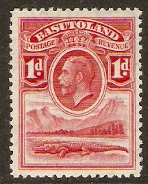 Basutoland 1933 1d Scarlet. SG2.