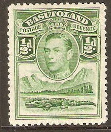 Basutoland 1938 ½d Green. SG18.