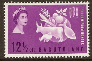 Basutoland 1963 12c Freedom from Hunger Stamp. SG80.