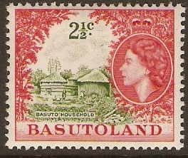 Basutoland 1964 2c Pale yellow-green and rose-red. SG86.