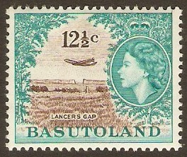 Basutoland 1964 12c Brown and turquoise-green. SG90.