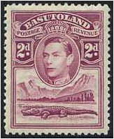 Basutoland 1938 2d Bright Purple. SG21.