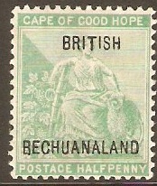 Bechuanaland 1897 d. Yellow-green. SG56.