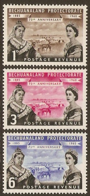 Bechuanaland 1960 Bechuanaland Anniversary Set. SG154-SG156.