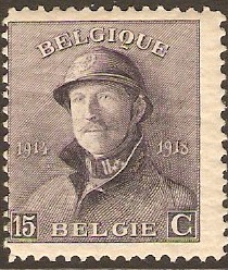 Belgium 1919 15c slate-violet. SG241.