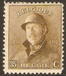 Belgium 1919 35c Yellow-brown. SG244.