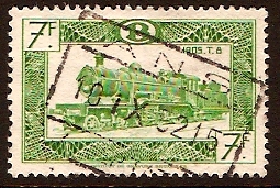 Belgium 1949 7f bright green. SG1284.