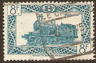 Belgium 1949 8f turquoise. SG1285.