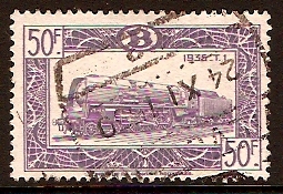 Belgium 1949 50f mauve. SG1292.