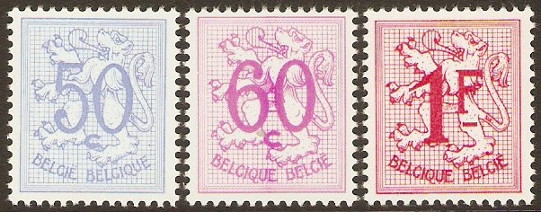 Belgium 1951 Belgian Lion Set. SG1356-SG1358.