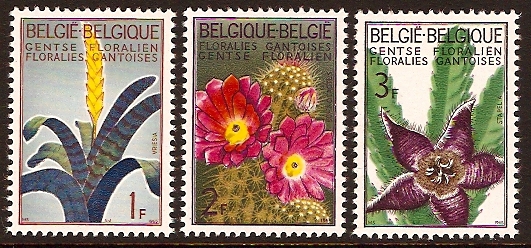 Belgium 1965 Flower Show Set. SG1916-SG1918.