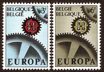 Belgium 1967 Europa Stamps. SG2013-SG2014.