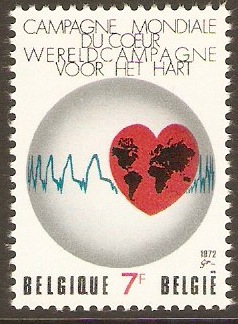 Belgium 1972 7f Heart Month Stamp. SG2269.