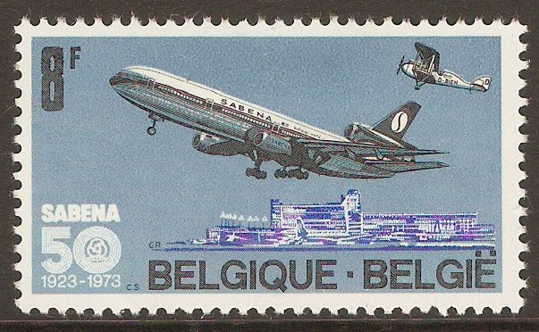 Belgium 1973 8f SABENA Anniversary stamp. SG2311.