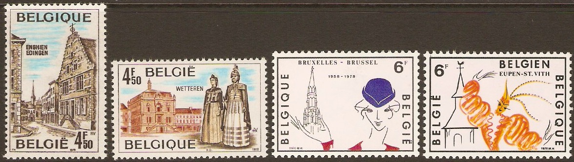 Belgium 1978 Tourism Set. SG2535-SG2538.