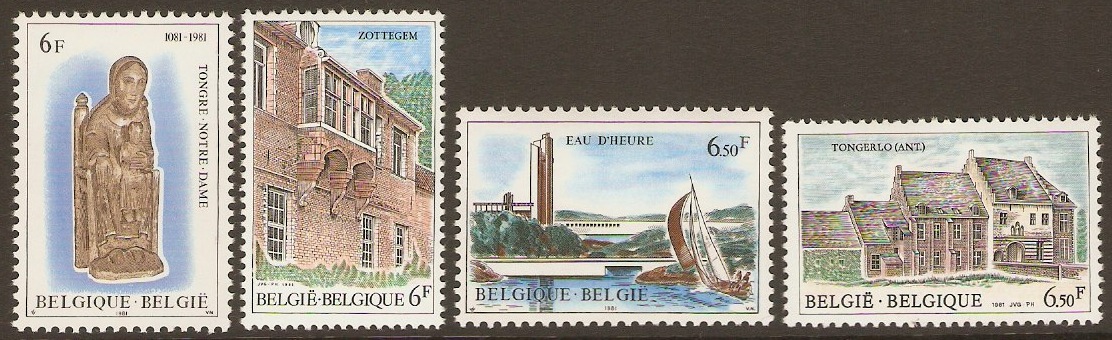 Belgium 1981 Tourism Set. SG2648-SG2651.