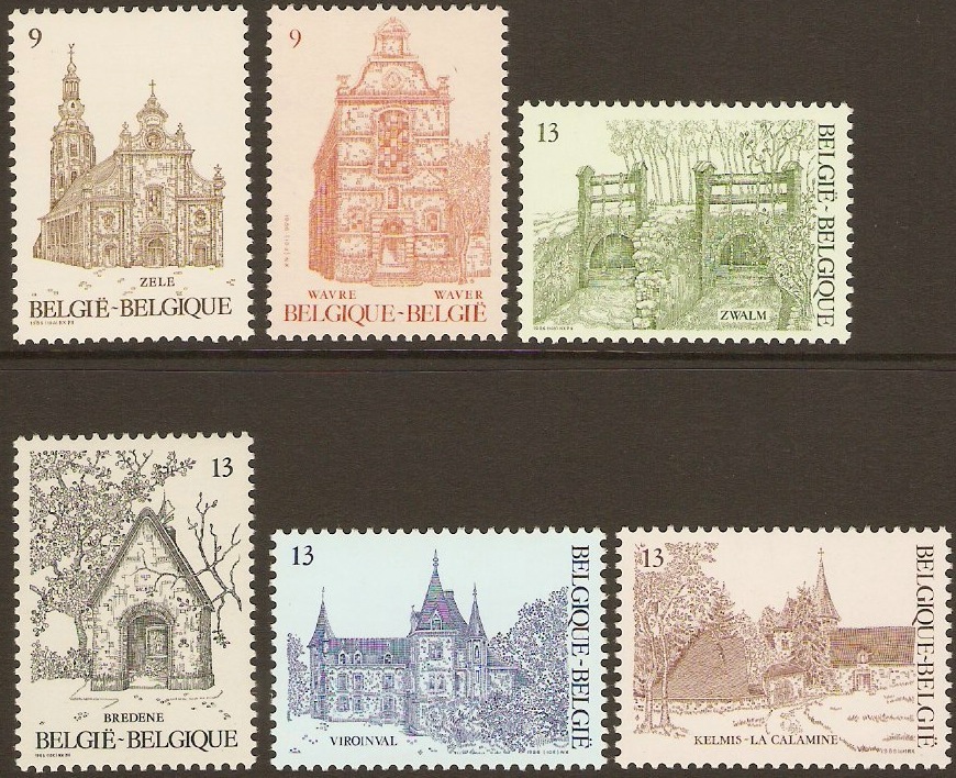 Belgium 1986 Tourism Set. SG2879-SG2884.
