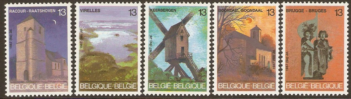 Belgium 1987 Tourism Set. SG2913-SG2917.