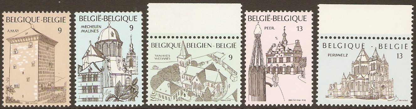 Belgium 1988 Tourism Set. SG2951-SG2955.